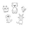 Zestaw kolorowanek — zwierzęta