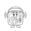 Kolorowanka: radio i fale dźwięku
