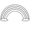 Kolorowanka – Tęcza z grubymi pasami