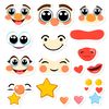 Arkusz naklejek: śmieszne buźki