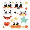 Arkusz naklejek: śmieszne buźki