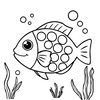 Arkusz do kolorowania: rybka