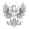 Prosta kolorowanka: stylizowany orzeł dla dzieci