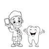Kolorowanka: Dentysta i dziecko