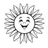 Kolorowanka — słońce z buźką