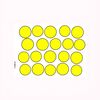 Żółte papierowe krążki — szablon do wycięcia