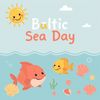Plakat 'Dzień Morza Bałtyckiego' — kolorowa ilustracja dla przedszkola
