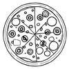 Kolorowanka: pizza do kolorowania