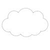 Kartka w kształcie chmurki — szablon do wycięcia