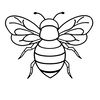 Kontur pszczółki — duży szablon do druku