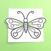 Maska motylka — szablon do wycięcia i pokolorowania
