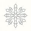 Szablon płatka śniegu do wycinania
