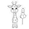 Kolorowanka — Żyrafa i przekąski