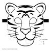 Szablon maski — Maska tygrysa do wydruku