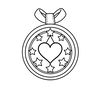 Kolorowanka: medal do ozdabiania
