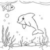 Kolorowanka: Delfin do ozdabiania