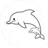 Szablon delfina do wycięcia