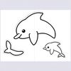 Szablon delfina do wycięcia