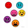 Arkusz naklejek/magnesów: Kolorowe emotikony