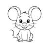 Kolorowanka — sylwetka myszki