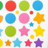 Arkusz dużych naklejek — kółka i gwiazdki
