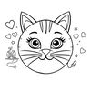Kolorowanka — maska kota