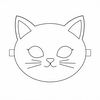 Szablon maski kota (kontur do druku)