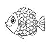 Karta do kolorowania: Rybka z łuskami
