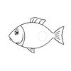 Kontur ryby do naklejania łusek