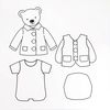 Szablon ćwiczenia zapinania — Ubranka misia