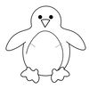 Szablony do wycięcia — elementy pingwina (arkusz A4)