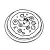Kolorowanka: Pizza na talerzu