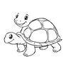 Kolorowanka: uśmiechnięty żółw