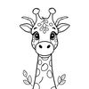 Kolorowanka: żyrafa