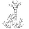 Kolorowanka: żyrafa