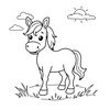 Strona do kolorowania: koń