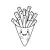 Kolorowanka: Frytki w rożku