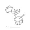 Kolorowanka: Instrumenty perkusyjne