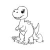 Kolorowanka: Mały dinozaur do kolorowania