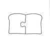 Szablony elementów puzzle z chleba