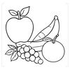 Strona do kolorowania: owoce i warzywa