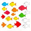 Zestaw wycinanek — papierowe rybki