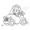 Kolorowanka: popcornowy pojazd/zwierzątko