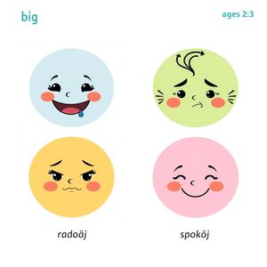 Karty emocji — radość, smutek, złość, spokój