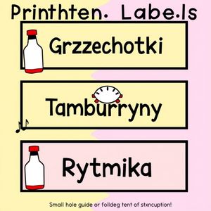 Etykiety na stacje: Grzechotki / Tamburyny / Rytmika