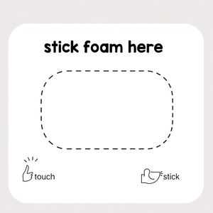 Szablon kartki do ozdabiania — duże miejsce na naklejkę