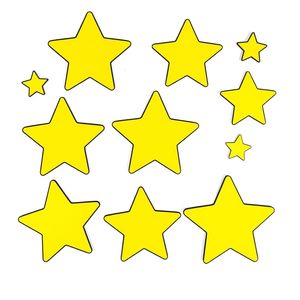 Arkusz gwiazdek do wycięcia (żółte gwiazdki)