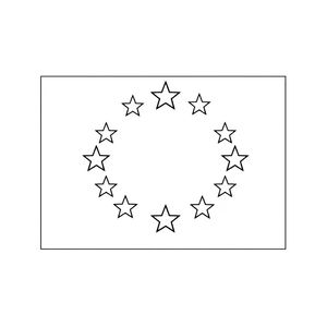 Kolorowanka: flaga UE do pokolorowania