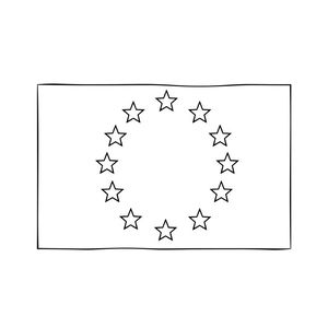Kolorowanka: flaga UE do pokolorowania