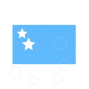 Szablon talerzyka: moja flaga z gwiazdek